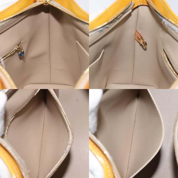 LOUIS VUITTON Monogram Vernis Houston Hand Bag Beige M91004 - Picture 12 of 13